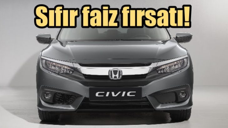 Honda’da 30 bin TL’ye sıfır faiz fırsatı!